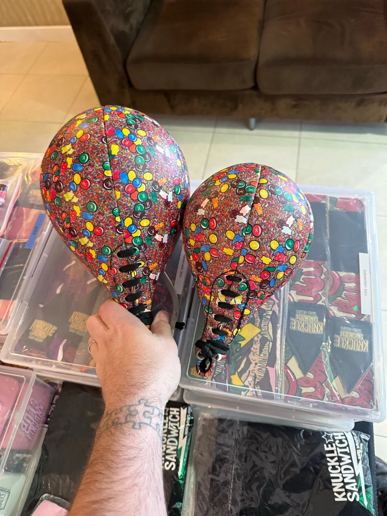 Candy Sprinkles Leather Speed Bag 2 Sizes
